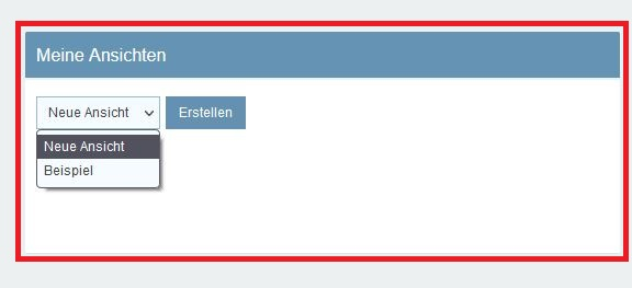 Option, eine Ansicht aus der Liste 'Meiner Ansichten' auszuwählen