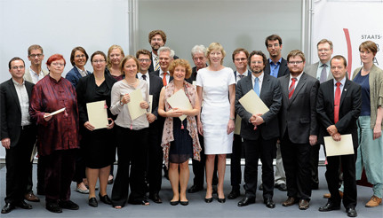 Die Preisträgerinnen und Preisträger des diesjährigen Hamburger Lehrpreises. Foto: Michael Zapf