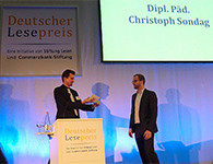 Christoph Sondag erhält Wissenschaftspreis im Rahmen des Deutschen Lesepreises 
